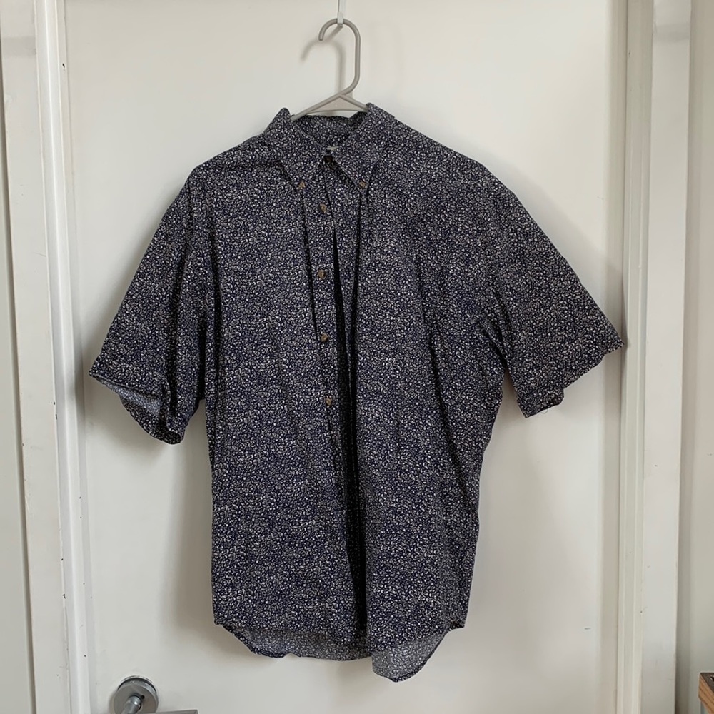 Crossings Floral Short Sleeve Button Down